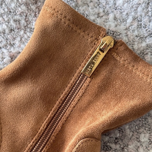 Anne Klein Suede Ankle Boots Square Toe Block Heel Brown | Women’s 10 - Picture 3 of 6